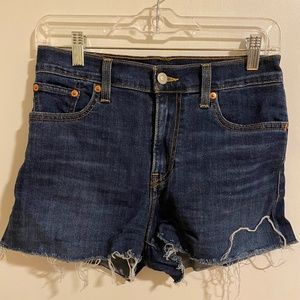 Levi’s Denim Shorts w/ Frayed Hem